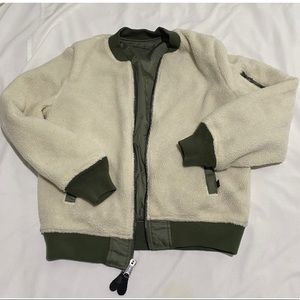 Alpha Industries Mens Sherpa  Bomber Flight Jacket Reversible Size Medium